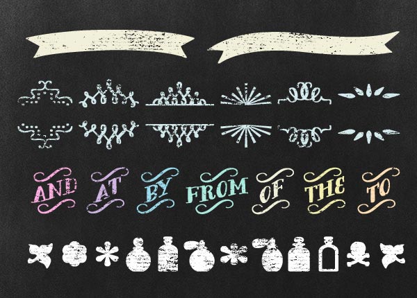 Chalkboard dingbats/ornaments