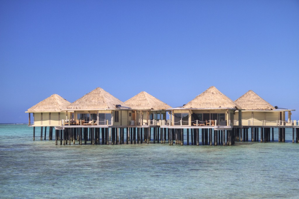 Beach huts in Samoa