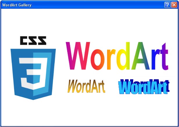 WordArt recreated as CSS3 Text Effects