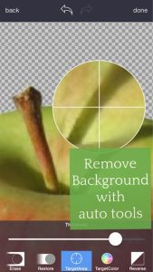 Remove background with auto tools
